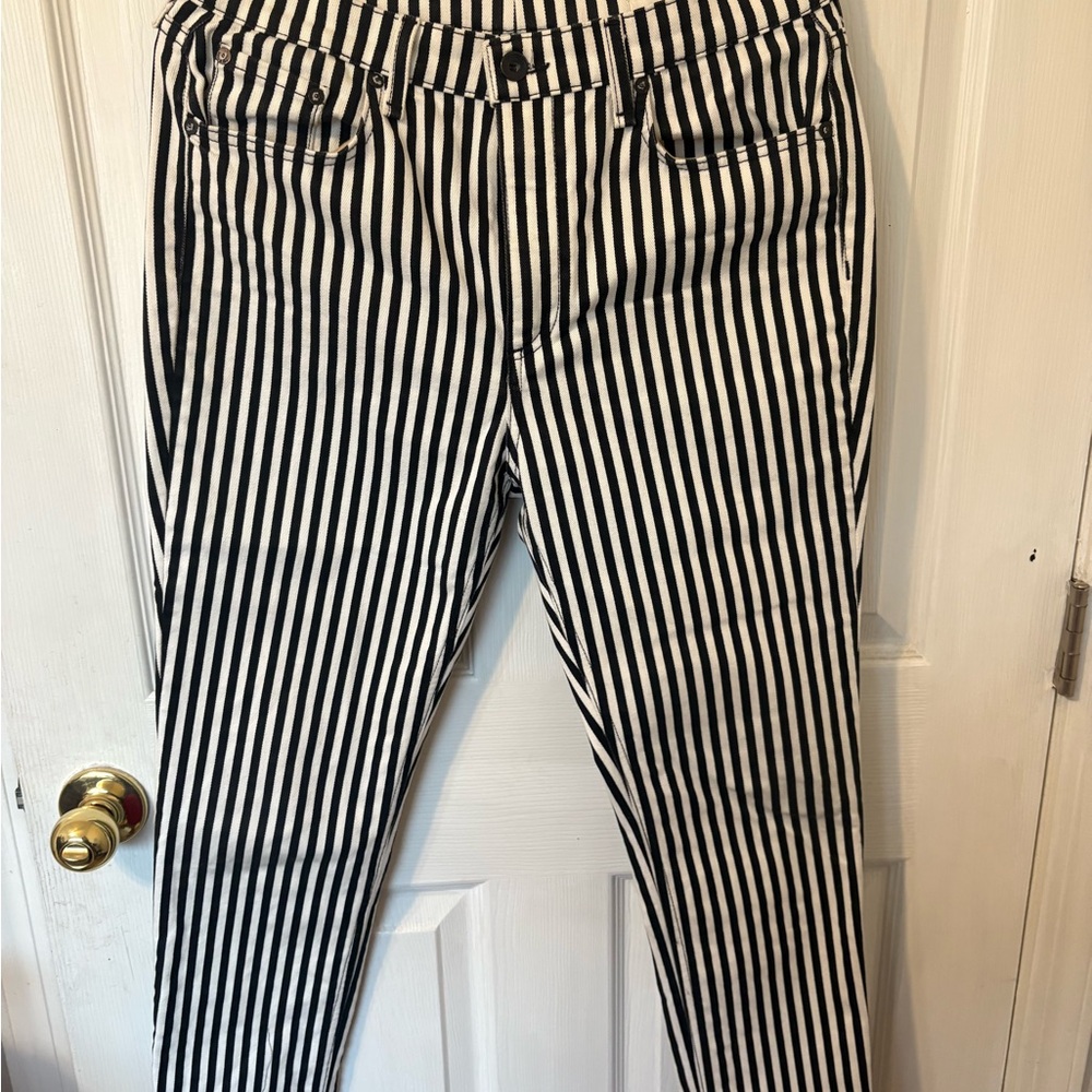 Rag & BoneStriped Black and White Women Jeans